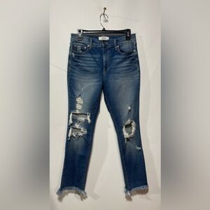 Pistola High Rise‎ Distressed Blue Jeans Size 28 Inseam 26”